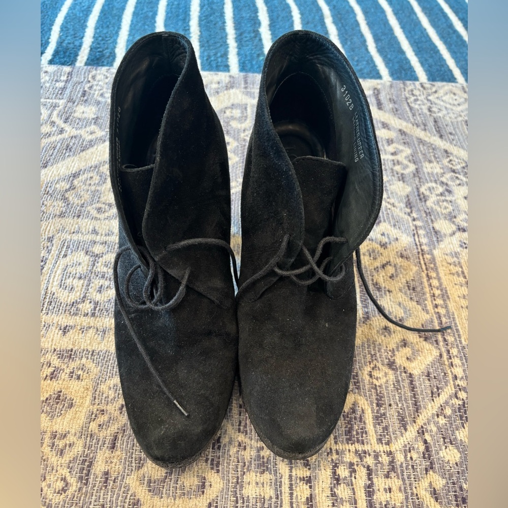 J. Crew Black Chukka Boots Suede Lace-Up Size 8